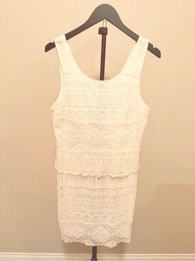 American Eagle Outfitters White Lace Mini Dress